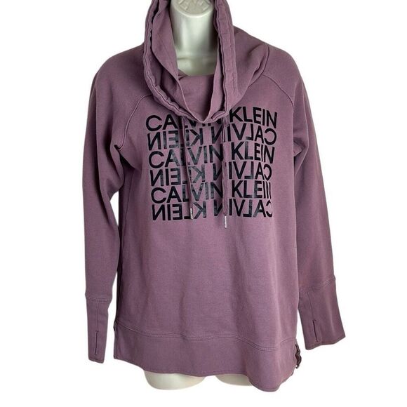 Calvin Klein Performance PullOver Mauve Sweater with Thumb Holes Size M - Picture 1 of 9